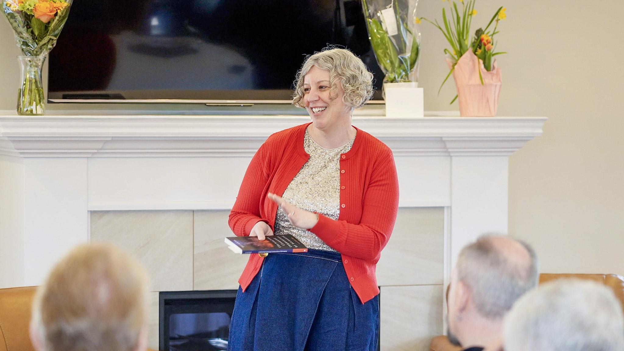 Dr. Beth Green speaks at the launch of Dr. Edith van der Boom's book