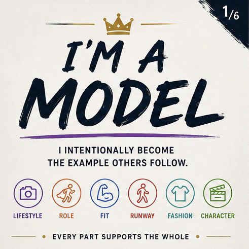 Eight graphics: lifestyle, role, fit, runway, fashion, character, mindset.